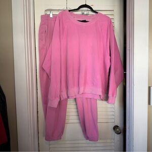 Gap Hot Pink Sweatshirt Sweatpants Matching Set Size XXL